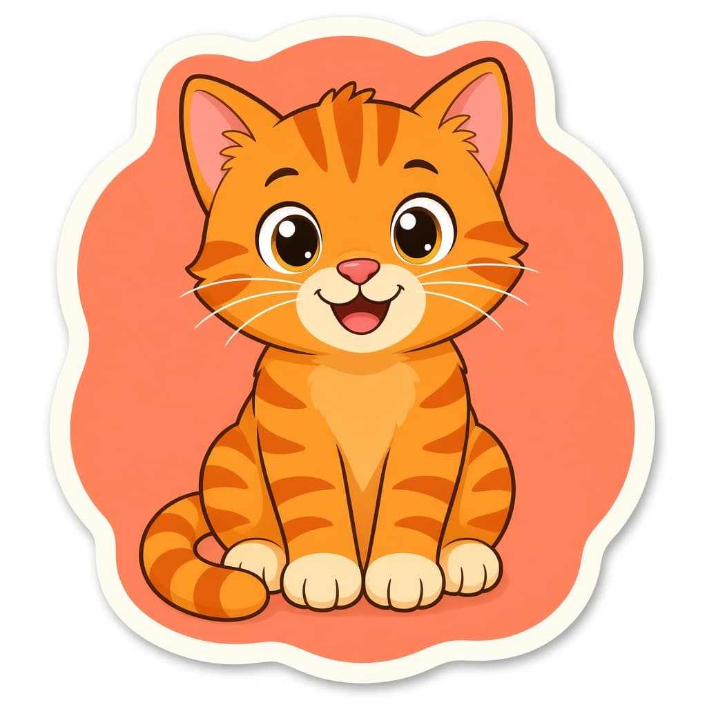 A smiling orange cat