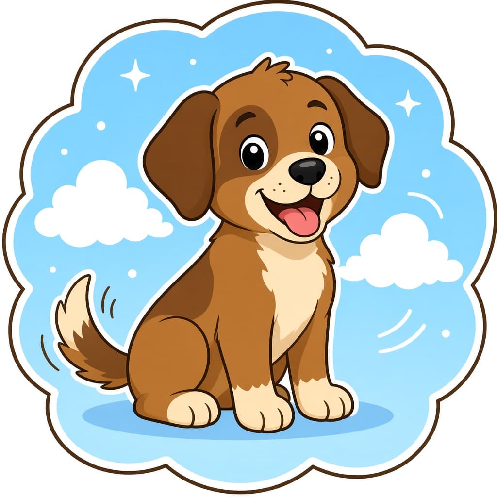 A happy brown dog