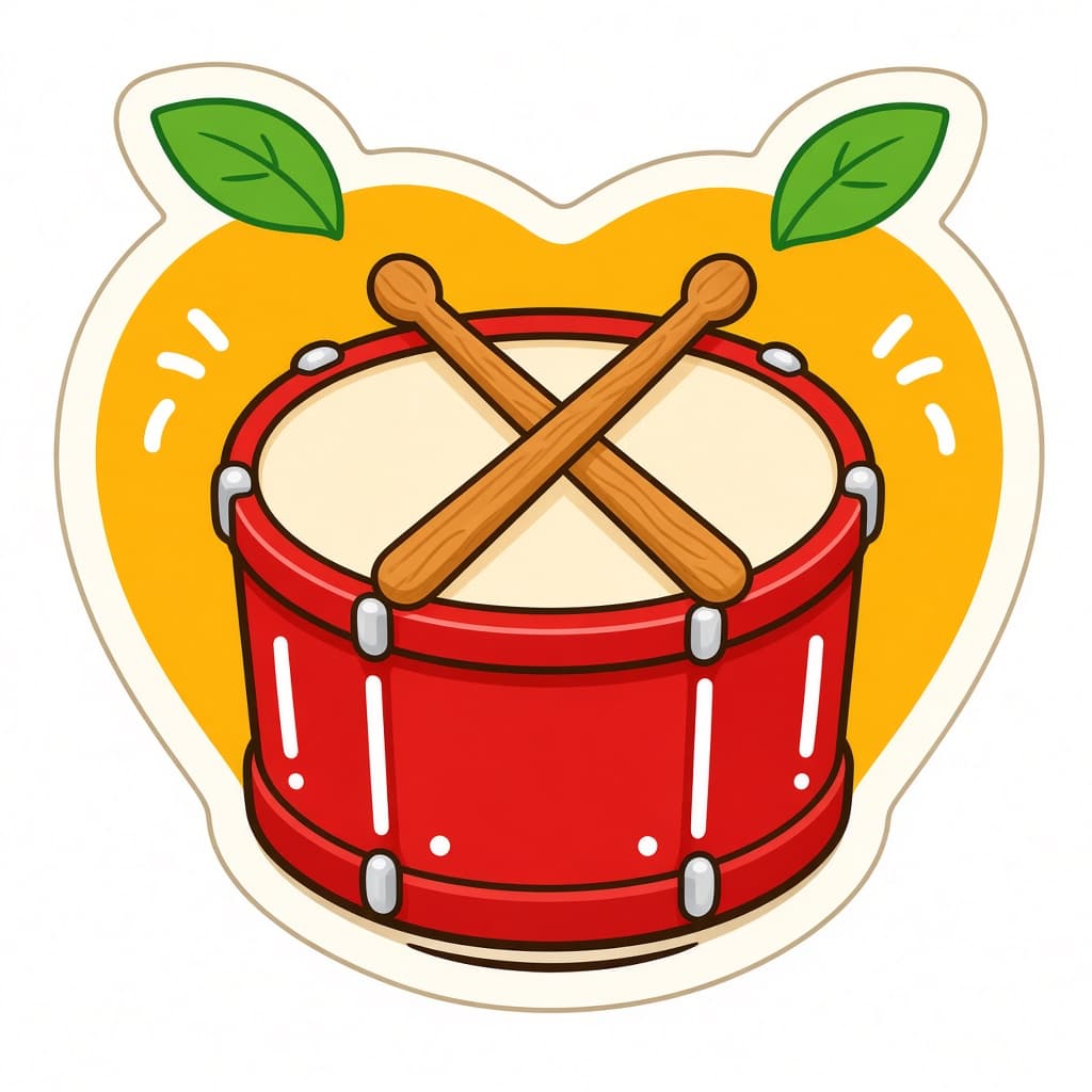 A red toy drum