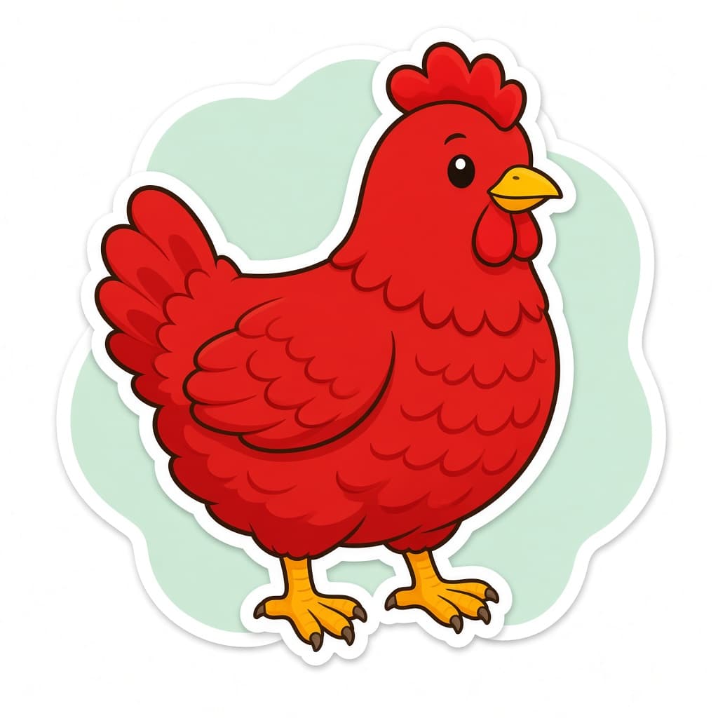 A plump red hen