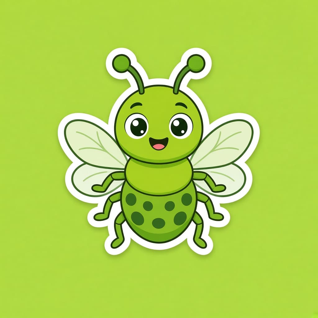 A cute green insect