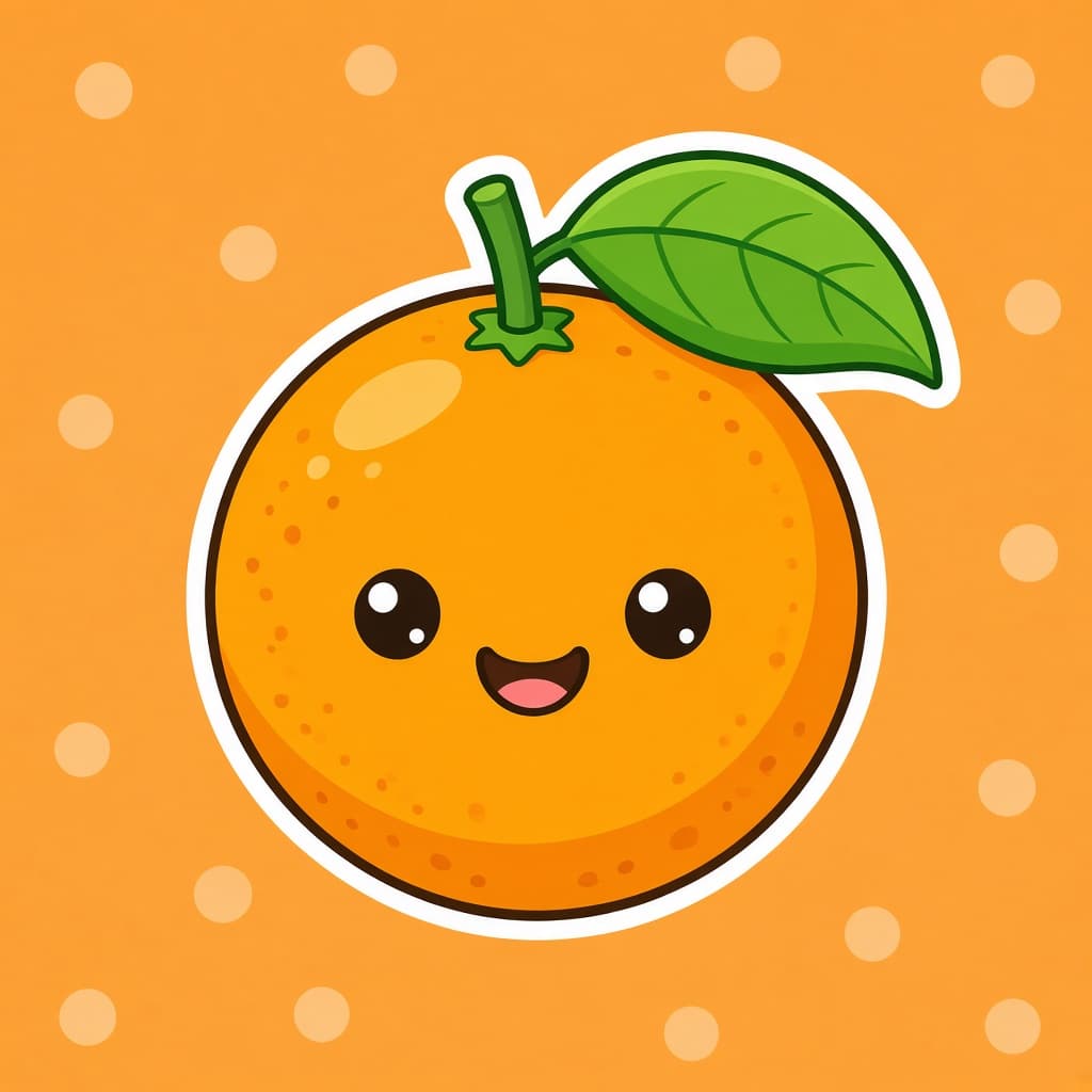 A round juicy orange