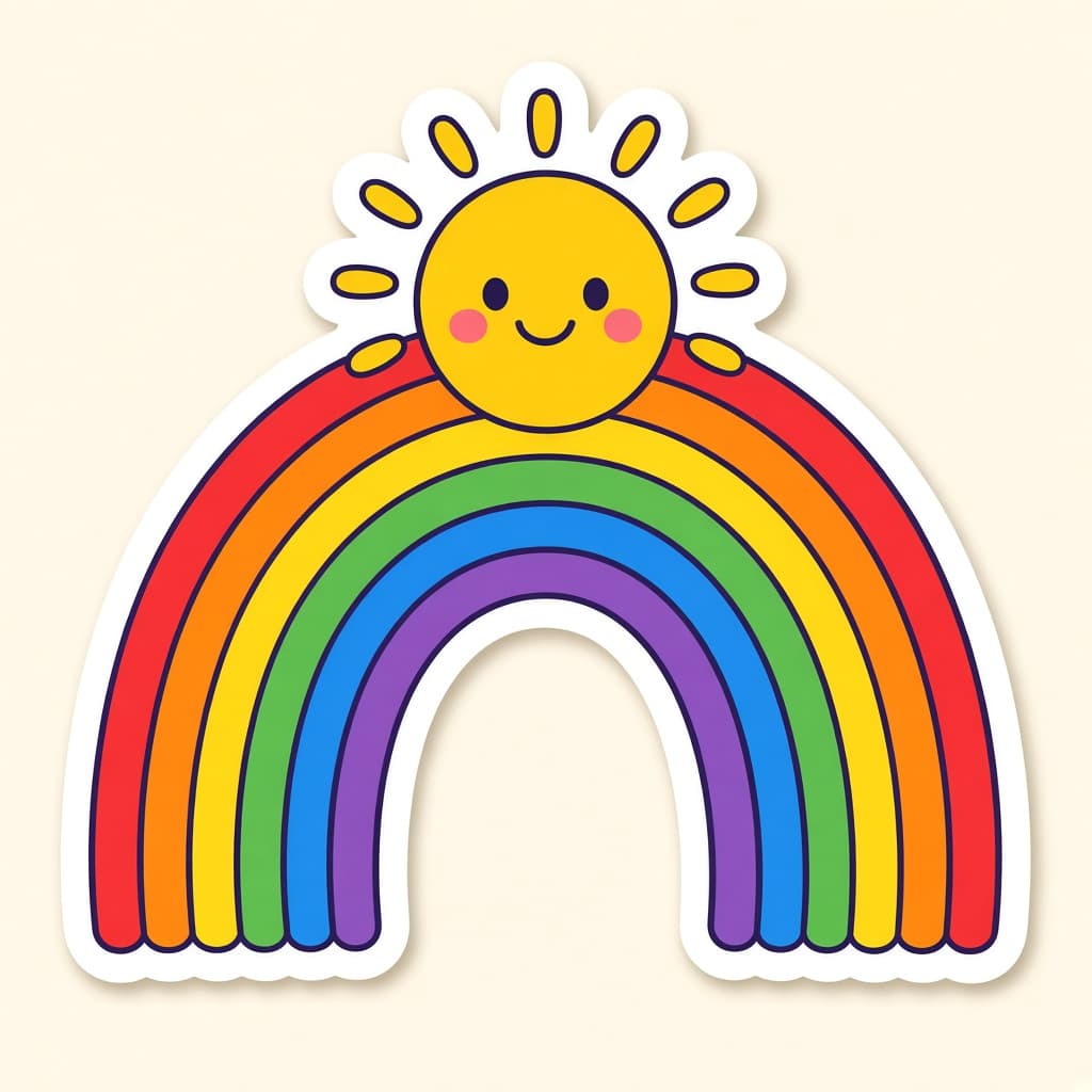 A bright rainbow